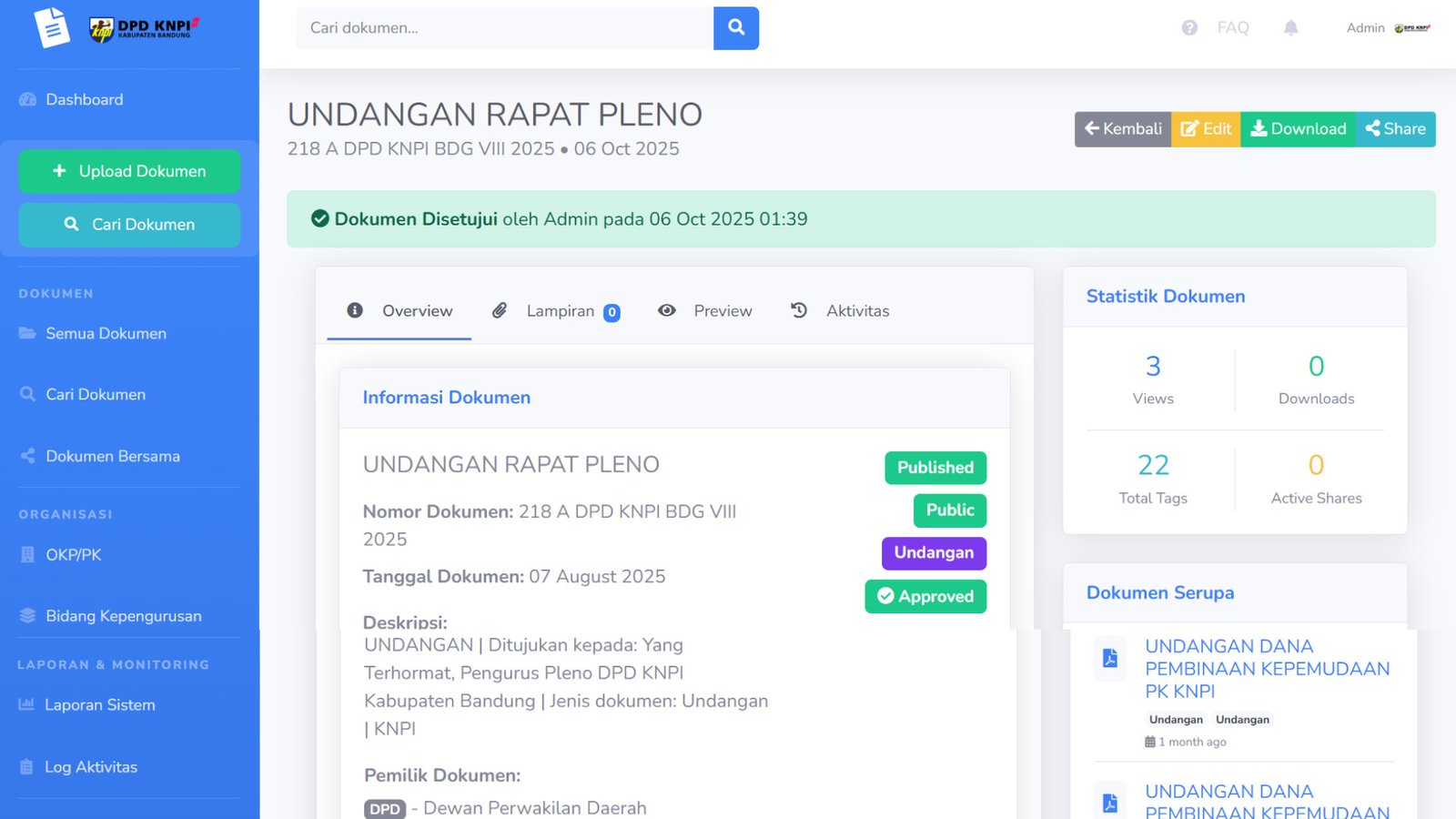 Sistem Manajemen Dokumen Digital dengan Auto-Tagging (Laravel + Hugging Face)